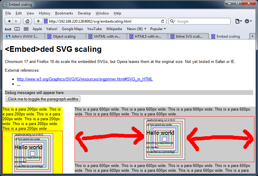 Screengrab of SVGs using the embed tag in Safari 5.1