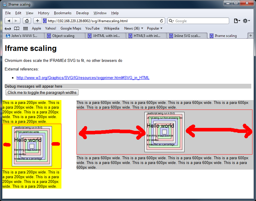 Screengrab of SVGs using the iframe tag in Safari 5.1