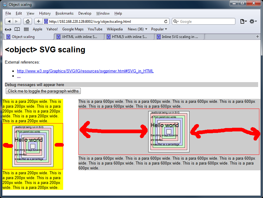 Screengrab of SVGs using the iframe tag in Safari 5.1