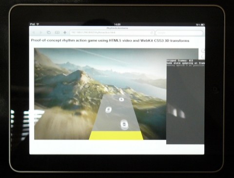This is an older pre-beta version, couldn't be bothered to take a new photo :-( Photo of an iPad running the game