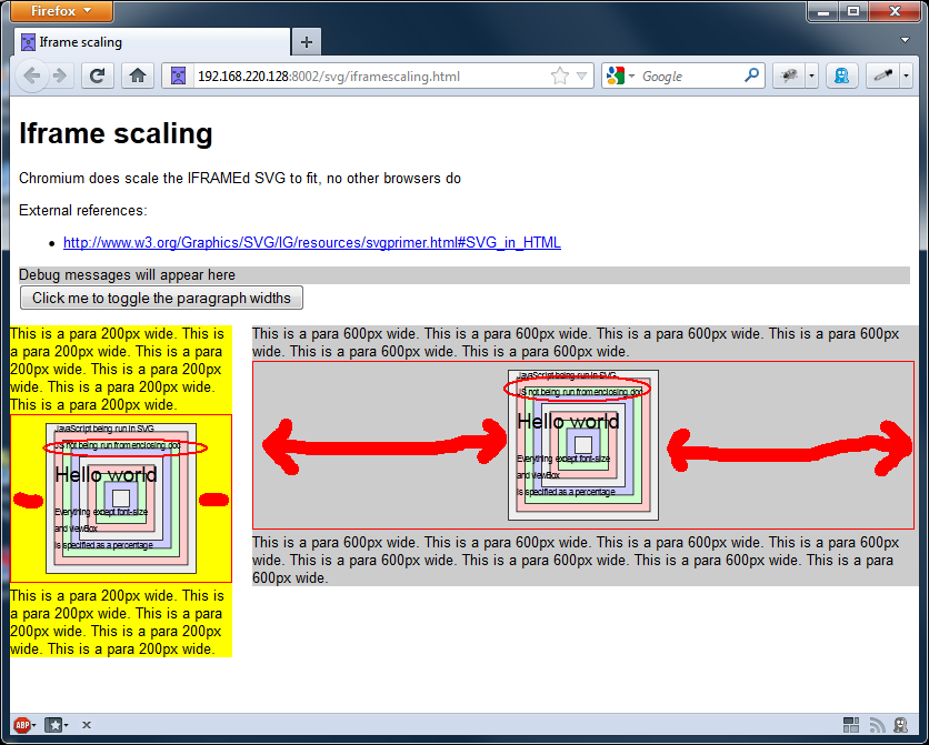 Screengrab of SVGs using the iframe tag in Firefox 10