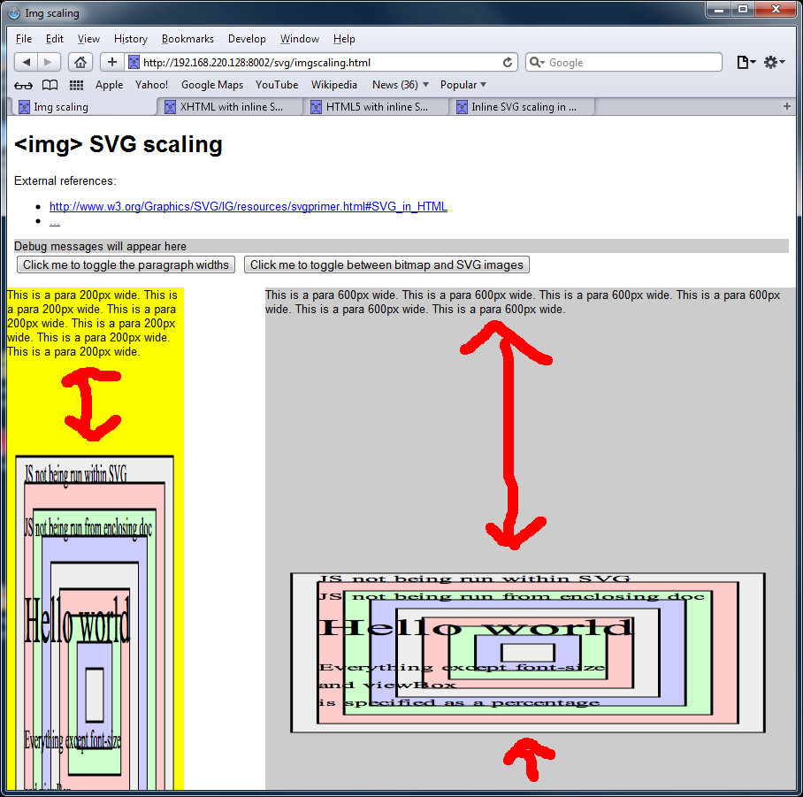 Screengrab of SVGs using the img tag in Safari 5.1